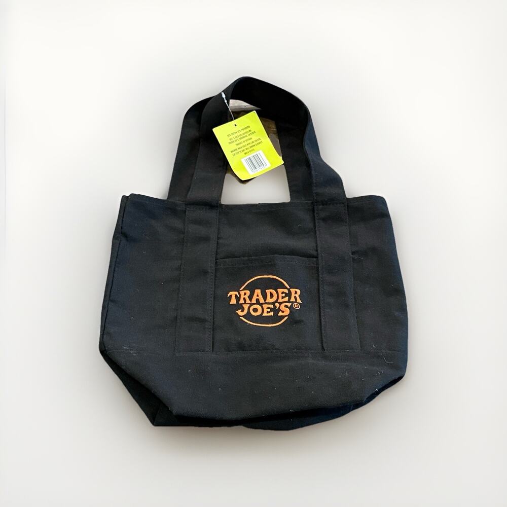 Trader Joe’s Black 🎃 Mini Tote Bag *Limited Edition Halloween* NWT New